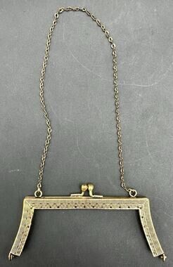 Antique Purse Handbag Frame Edwardian Kiss Clasp Art Nouveau